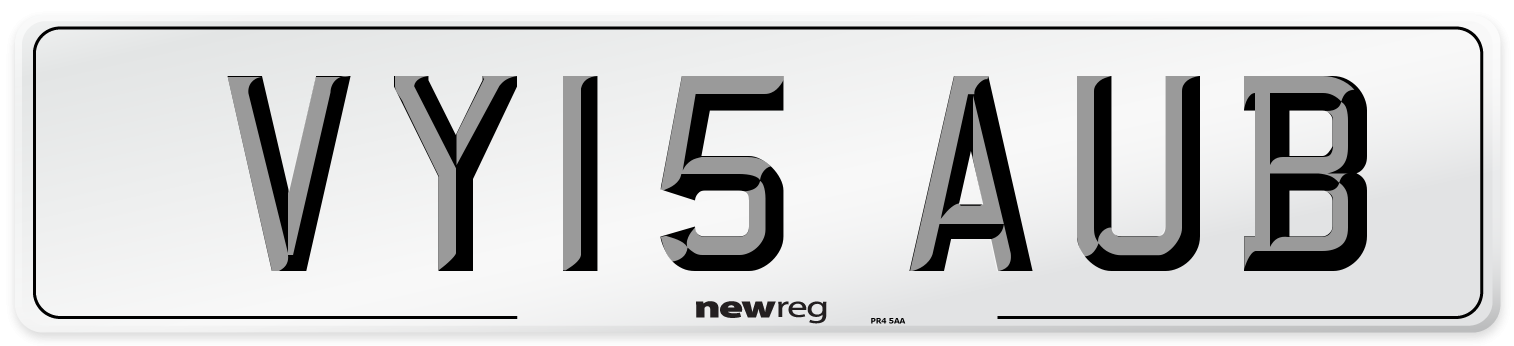 VY15 AUB Number Plate from New Reg